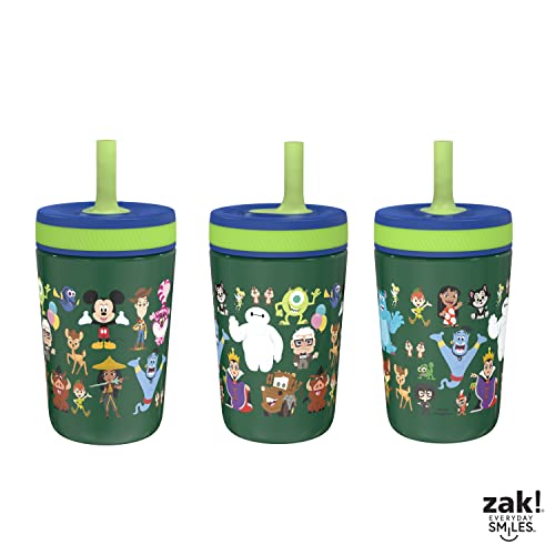 Zak Designs Disney 100 Anniversary Limited Edition Kelso Toddler Cups For Travel or At Home, 12oz Vacuum Insulated Stainless Steel Sippy Cup With Leak-Proof Design (Disney and Pixar)