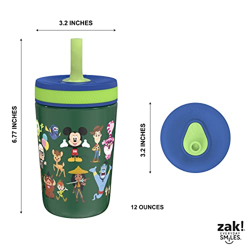 Zak Designs Disney 100 Anniversary Limited Edition Kelso Toddler Cups For Travel or At Home, 12oz Vacuum Insulated Stainless Steel Sippy Cup With Leak-Proof Design (Disney and Pixar)