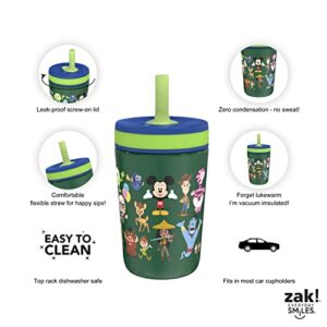 Zak Designs Disney 100 Anniversary Limited Edition Kelso Toddler Cups For Travel or At Home, 12oz Vacuum Insulated Stainless Steel Sippy Cup With Leak-Proof Design (Disney and Pixar)