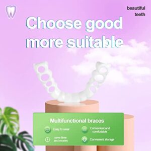 Denture Teeth Temporary Fake TeethSnap On Veneers, Snap in Teeth for Men and Women,Cover The Imperfect Teeth,No Pain No Shot No Drilling,Fix Confident Smile(2 Pcs)