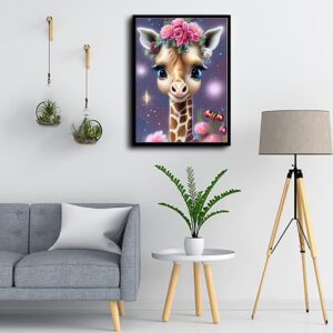 GemZono Paint by Numbers Kit for Adults,Personalized Painting Art Giraffe DIY Paint by Numbers Painting for Beginners for Home Wall Painting Decor Gift 11.8 x 15.8 inch