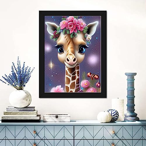 GemZono Paint by Numbers Kit for Adults,Personalized Painting Art Giraffe DIY Paint by Numbers Painting for Beginners for Home Wall Painting Decor Gift 11.8 x 15.8 inch