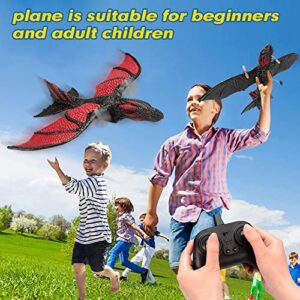 ANTSIR RC Plane for Kids, 2 Channel Remote Control Dragon Airplane with Gyro System, Flying Dino Toy Gift for Beginners Learning to Fly