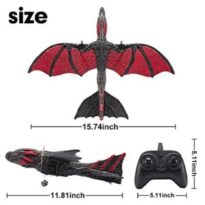 ANTSIR RC Plane for Kids, 2 Channel Remote Control Dragon Airplane with Gyro System, Flying Dino Toy Gift for Beginners Learning to Fly