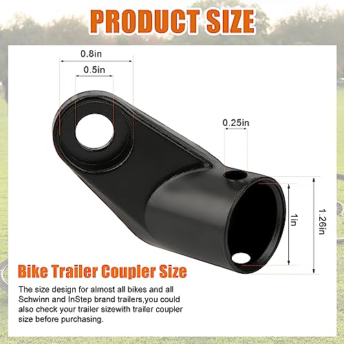 Bike Trailer Hitch Connector, Upgraded Bike Trailer Hitch Coupler Attachments Universal Bike Trailer Hitch Coupler for Instep & Schwinn Bike Trailers