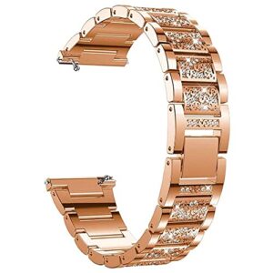 Compatible for Mindrose Smart Watch Bands, Lamshaw Quick Release Women Jewelry Bling Diamond Metal Dressy Strap Adjustable Replacement Strap Accessories Sports Band Compatible for Mindrose H80 1.47 inch Smart Watch Fitness Tracker (Rose Gold)