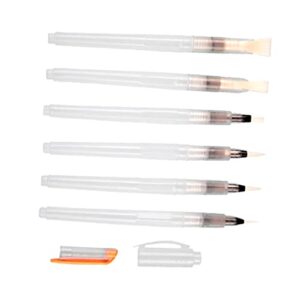 watercolor markers for adults 6pcs suit paint brushes for water coloring brush pens suit for painting pen for adult set writing brush watercolor pen wei transparent water-based