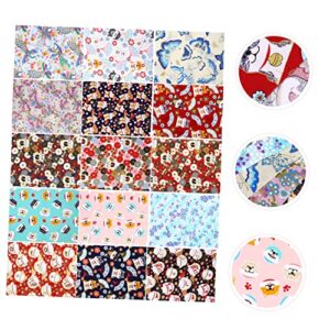 15 Sheets Cloth Head Floret Cloth Group Cotton Percale Sheets Scrapbooking Materials Quilting Fabric Flower Sewing Cloth Sewing Cloth Scraps Patchwork Felt Fabric Sheet Accessories