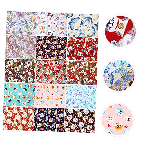 15 Sheets Cloth Head Floret Cloth Group Cotton Percale Sheets Scrapbooking Materials Quilting Fabric Flower Sewing Cloth Sewing Cloth Scraps Patchwork Felt Fabric Sheet Accessories