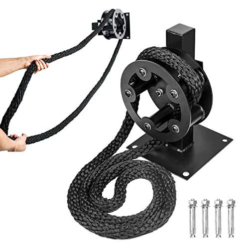 HUCOVIN Resistance Trainer Pulley Rope Puller Fitness Rope Trainer Resistance Adjustable Rope Climbing Machine for Home and Gym