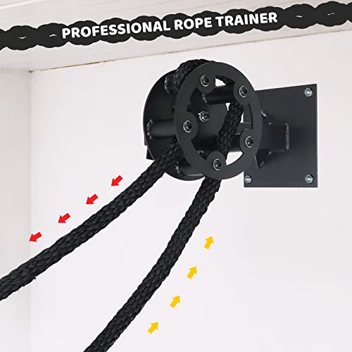 HUCOVIN Resistance Trainer Pulley Rope Puller Fitness Rope Trainer Resistance Adjustable Rope Climbing Machine for Home and Gym