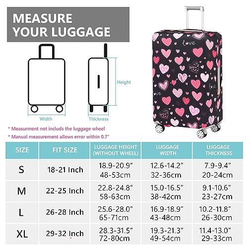 TRAVEL KIN Luggage Covers For Suitcase Tsa Approved,Suitcase Cover Protector Fit 18-32 Inch Luggage