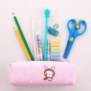 BIBDOO Backpack for Girls, Kids School Bags for Kindergarten and Elementary, Kawaii Bunny Bookbags with Pencil Case