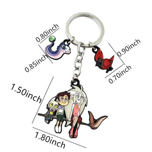 PIEINA Owl Hous Keychain Anime Cosplay Jewelry Cartoons Keychain Gifts for Men Woman (2)