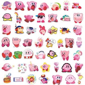 100Pcs Cute Cortoon Game Kirby Stickers Cartoon Kirby Star Sticker for Water Bottle Vinyl Waterproof Stickers for Kids Teens Adults Laptop Skateboard (Kirb)