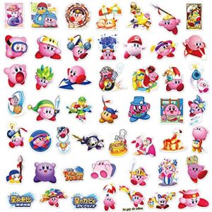 100Pcs Cute Cortoon Game Kirby Stickers Cartoon Kirby Star Sticker for Water Bottle Vinyl Waterproof Stickers for Kids Teens Adults Laptop Skateboard (Kirb)