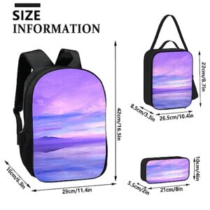 JQVQH Fashion Backpack Casual Travel Backpacks Laptop Bag With Lunch Bag Pencil Case Box, 03