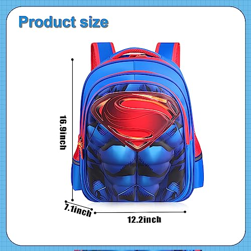 Zrutpim Lightweight Waterproof School Backpack for Kids,3D Cartoon Kids Backpack for School Boys Girls Kindergarten Elementary Toddler Backpack(blue)