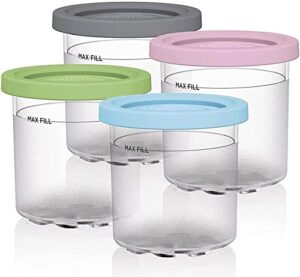 new ice cream pints containers|2/4 packs containers with lids replacements for ninja creami pints,with nc301 nc300 nc299amz series ice cream maker (c)