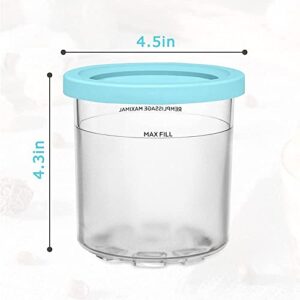 New Ice Cream Pints Containers|2/4 Packs Containers with Lids Replacements for Ninja Creami Pints,With NC301 NC300 NC299AMZ Series Ice Cream Maker (C)