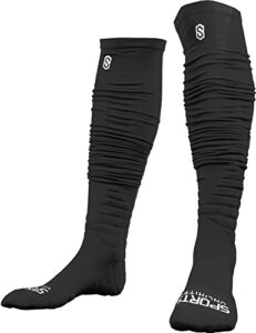 sports unlimited gameday drip scrunch football socks, adult extra long padded sport socks, sold as a pair