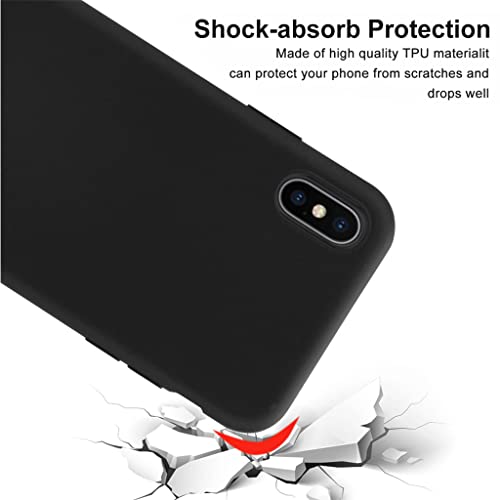 FZZSZS Case for Infinix Hot 30i + Screen Protector Tempered Glass Protective Film,Soft Silicone Black Shell Gel Flexible TPU Case Cover for Infinix Hot 30i (6.56") - LLM28