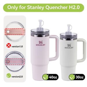 Hotanry 6pcs Spill Stopper Set for Stanley Quencher H2.0 40oz & 30oz Tumbler with Handle, Stanley Cup Accessories Including 2 Straw Cover Cap, 2 Square Spill Stopper, 2 Round Leak Proof Stopper