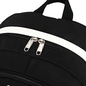 Jaygulf Waterproof Women Backpack Fashion Girl Travel Daypack Black