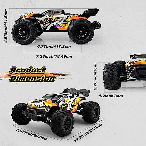 FUUY Brushless Fast RC Cars for Adults Remote Control Car Boys 8-12 1:16 Max 45mph 72KMH with Two Batteries RTR Off Road Hobby Drift Waterproof High Speed RC Truck Electric R/C Vehicle RC Buggy Kids