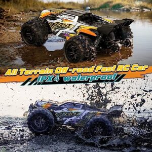 FUUY Brushless Fast RC Cars for Adults Remote Control Car Boys 8-12 1:16 Max 45mph 72KMH with Two Batteries RTR Off Road Hobby Drift Waterproof High Speed RC Truck Electric R/C Vehicle RC Buggy Kids