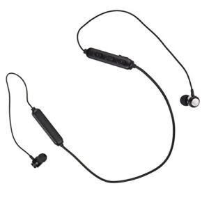 dilwe neckband headphones, headset neck mounted wireless headset neckband sports headset noise reduction earplugs with microphone (black)
