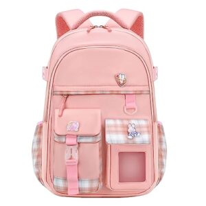 hanxiucao backpacks for girls large bookbags for teens girls backpack for school laptop compartment primary school (pink)