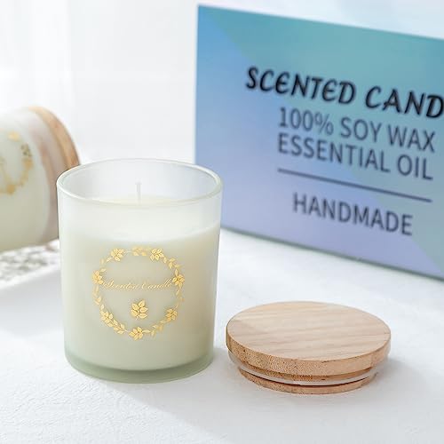 Soy Candles for Home Scented,2 Pack 5.5 Oz Scented Candle Gift Set for Women, Aromatherapy Jar Candles - Ideal Candles Gift for Women （Vanilla and Gardenia）