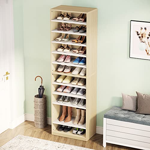 Tribesigns 11-Tier Shoe Storage Cabinet, 70.9" Tall Shoe Rack with Adjustable Sheves, Freestanding Shoe Organizer Cabinet for Entryway,Closet, Living Room