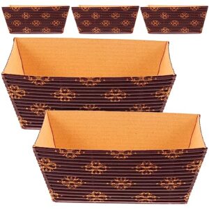 upkoch 25pcs corrugated cake tray kraft wrapping paper mini loaf pan christmas wrapping paper pumpkin bread christmas loaf boxes bread pans for homemade bread oil-proof paper cups paper