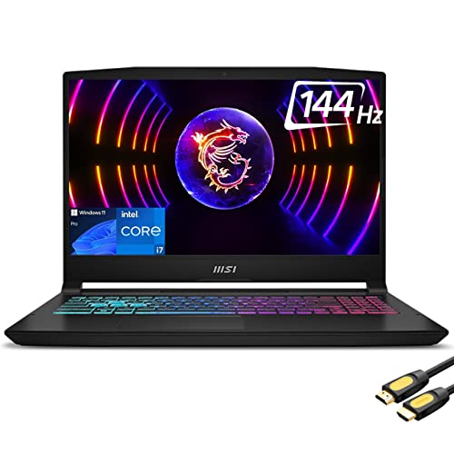 MSI Katana 15 Gaming Laptop, 15.6" FHD IPS 144Hz, 12th Gen Intel 10-Core i7-12650H, GeForce RTX 4070, 32GB DDR5, 2TB PCIe SSD, Wi-Fi 6, 4-Zone RGB Keyboard, Type-C, SPS HDMI 2.1 Cable, Win 11 Pro