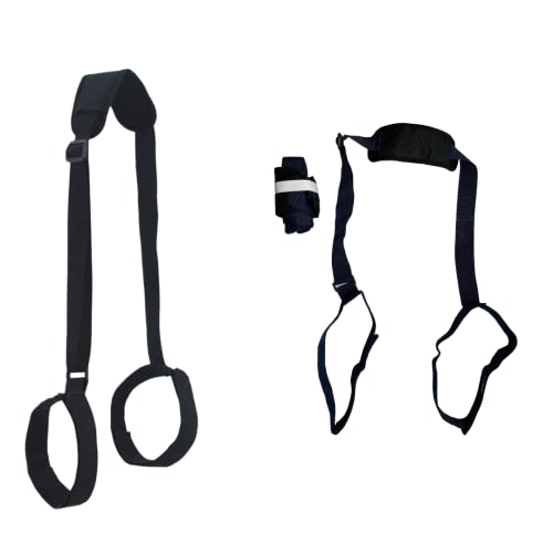 NGIL Black 2 Pack Adjustable Beach Chair Carry Strap Universal Folding Chair Carry Strap for Camping,Picnic and Outdoor