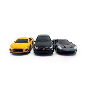 Just For Laughs 6 Diecast Metal Cars, 1:64 Scale Mini Cars, Officially Licensed - Lamborghini Gallardo Superleggara, Dodge Challenger, Maserati Levante GTS, Ford GT, Audi R8 Coupe, Volkswagon Golf GTI