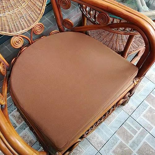 TECOSARA Patio Chair Cushions, Outdoor Seat Cushion Set of 2, Water Resistant Seat Cushions with Ties for Patio Furniture, Round Corner Memory Foam Chair Cushions for Outdoor Furniture