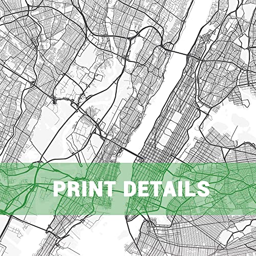 Dear Mapper New York United States View Abstract Road Modern Map Art Minimalist Painting Black and White Canvas Line Art Print Poster Art Print Poster Home Decor (Set of 3 Unframed) (12x16inch)