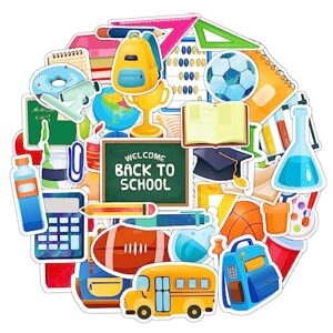 facraft back to school stickers for kids students 50pcs scrapbook school stickers for kids teacher stickers first day of school science stickers for laptop water bottles classroom decorations