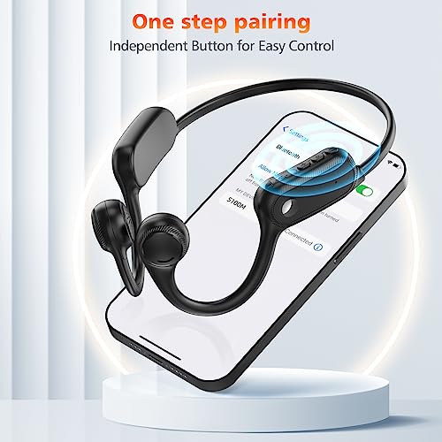 Bone Conduction Headphones, 2 in 1 Open-Ear Wireless Sports Headphones and MP3 Player, 10H Playtime & 8G Memory Card, Bluetooth 5.2 Wireless Earphones Waterproof for Running, Biking, Hiking, Gym