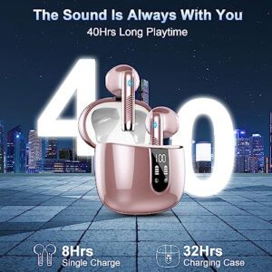Wireless Earbud Bluetooth 5.3 Headphones with Clear Sound, 40H Playtime, Sport Earbud Touch Control with LED Digital Display, IP7 Waterproof Bluetooth Earphones Built-in Mic for Android iOS Workout