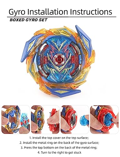 Bey Battle Burst 3-Piece Battling Tops B-193 Ultimate Valkyrie B-163 Brave Valkyrie B-134 Slash Valkyrie bey Battling Tops with Stickers. Bayblade Pro Series Burst quadrive for Kids Children Boys