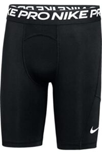 nike boys pro compression shorts (xl, black)