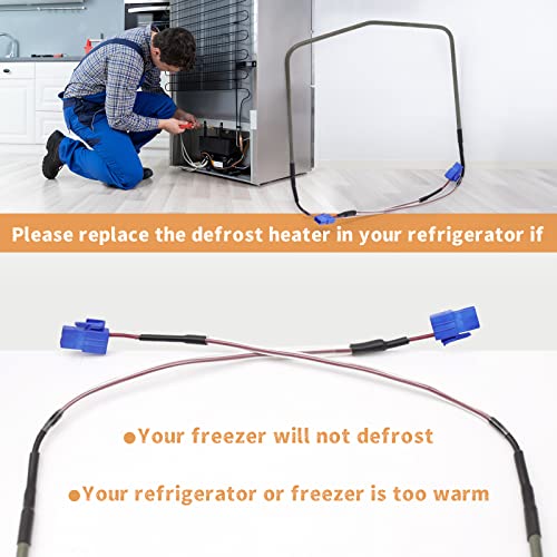 DA47-00244W Refrigerator Defrost Heater Assembly Replacement for Samsung Fridge Appliance Parts & Accessories, Heater Metal Sheath Replace AP5583435 PS4140530 Fits Models RF2 RF4 RFG and More