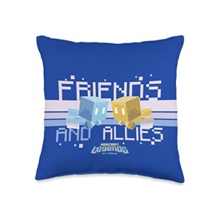 minecraft legends friends and allies allays gathering throw pillow, 16x16, multicolor