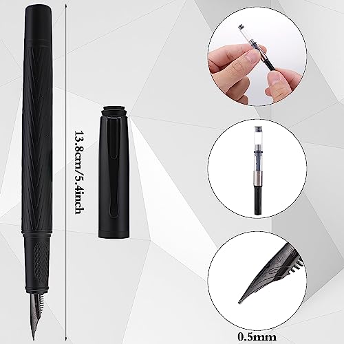 Cobee® Luxury Fountain Pen, Medium Nib Fountain Pen Calligraphy Pen Metal Fountain Pen Smooth Writing For Men Women School Office Writing Drawing (0,5mm)