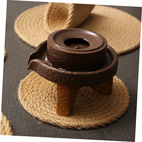 DECHOUS 1 PC Insulated Placemat Coaster Coasters for Drinks Placemats Round Linen Placemats Household Coaster Placemat Hand Braided Jute Placemats Insulation Mat Set Small