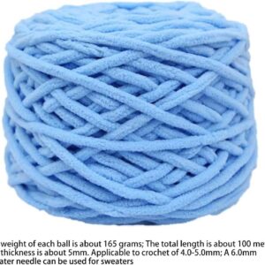 165G Crafting Woven Warm Home Tools DIY Crocheting Supplies Knitting Yarn Soft Velvet Yarn Chenille Yarn Craft Yarn for Knitting and Crochet